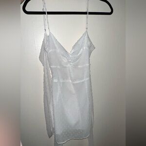 Lucy in the Sky White Double Tie Back Mini Dress